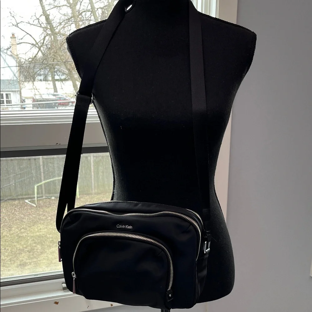 Calvin Klein Black Crossbody with Silver Accents - Picture 3 of 10